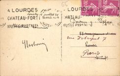 CPA Lourdes la Basilique et le Monument interallie vus du Chateau Fort 