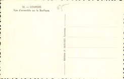 CPA Lourdes vue d'ensemble sur la Basilique 