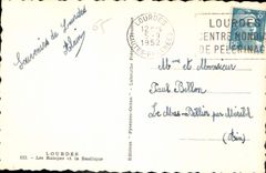 CPA Lourdes les Rampes et la Basilique 