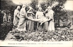 CPA Pelerinage du Calvaire de Pont Chateau XIV Station Jesus est porte au St Sepulere 