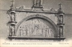 CPA Toulouse Eglise de la Dalbade Tympan du Portail Couronnement de la Vierge 