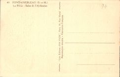 CPA Fontainebleau S et M le Palais Salon de l'Abdication 