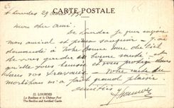 CPA Lourdes la Basilique et le Chateau Fort 