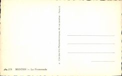 CPA Menton la Promenade 