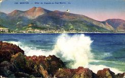 CPA Menton Effet de Vagues au Cap Martin 