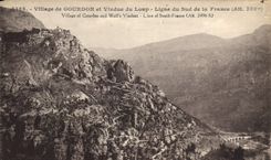 CPA Gourdon et Viaduc du Loup ligne du Sud de la France 