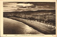 CPA Nice la Promenade des Anglais Effet de Nuit 