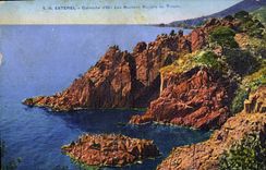 CPA Esterel Corniche d'Or les rochers Rouges du Trayas 