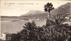 CPA Menton vue prise de la Frontiere 