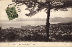CPA Cannes Vue prise du Pezou 