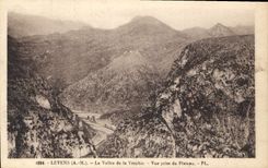 CPA Levens A M La Vallee de la Vesubie vue prise du Plateau 