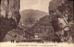 CPA Route de Breil a Fontan Les Gorges de Saorge 