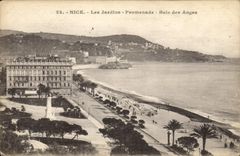 CPA Nice Les Jardins Promenade Baie des Anges 