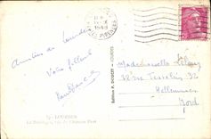 CPA Lourdes La Basilique vue du Chateau Fort 