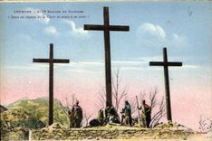 CPA Lourdes XIII Station du Calvaire Jesus est depose de la Croix et remis a sa mere 