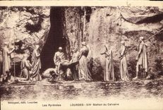 CPA Les Pyrenees Lourdes XIV Station du Calvaire 