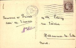 CPA Bernadette rentrant de Martres a la veille des apparitions 