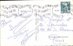 CPA La Cote d'Azur Menton Les Jardins 