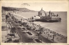 CPA Nice Jetee Promenade et Mont Boron 