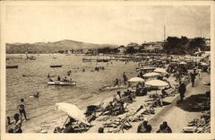 CPA La Douce France Cote d'Azur Juan les Pins Alpes Maritimes la Plage 