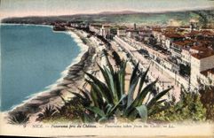CPA Nice Panorama pris du Chateau 