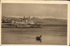 CPA La Douce France Cote d'Azur Antibes Alpes Maritimes le Font Carre et la Chaine des Alpes 