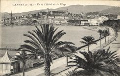 CPA Cannes A M Vu de l'Hotel de la Plage 