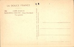 CPA La Douce France Cote d'Azur St Martin Vesubie Alpes Maritimes vue generale