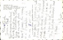 CPA Menton A M vue generale au primeir plan au bord de la mer le Casino Municipal et sa piscine au l