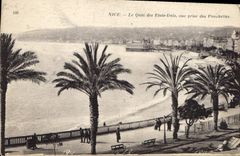 CPA Nice Le Quai des Etats Unis vue prise des Ponchettes 