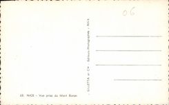 CPA Nice Vue prise du Mont Boron 