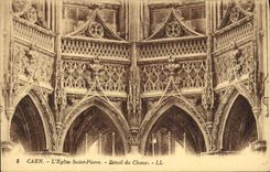 CPA Caen L'Eglise Saint Pierre Dele Cloitre tail du Choeur