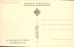 CPA La Basilique de Lisieux vue generale du projet