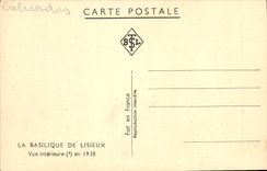 CPA La Basilique de Lisieux vue interieure en 1938