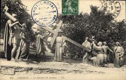 CPA Lourdes Le Calvaire 8 station 
