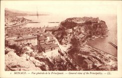 CPA Monaco Vue generale de la Principaute 