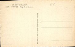 CPA La Cote d'Azur Cannes Plage de la Croisette 
