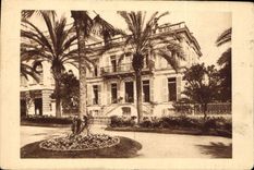 CPA Avenue Boyer Menton Les Mimosas Hotel Pension Aux Jardins Publics Pres du Casino et de la Mer 