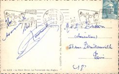 CPA Nice Le Mont Boron La Promenade des Anglais