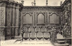 CPA Le Moutier d'Ahun Creuse Interieur de l'Eglise les Stalles de droite 