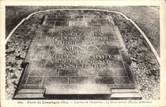 CPA Foret de Compiegne Oise Clairiere de l'Armistice la Dalle Centrale 