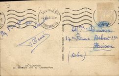 CPA Lourdes La Basilique vue du Chateau Fort 