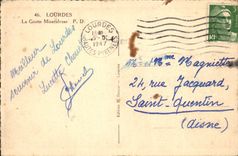 CPA Lourdes La Grotte Miraculeuse 