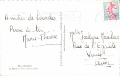 CPA Lourdes La Basilique et le Chateau Fort 