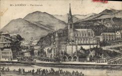 CPA Lourdes Vue Generale 