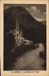 CPA Lourdes La Basilique et le Gave 