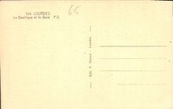 CPA Lourdes La Basilique et le Gave 