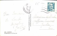 CPA Lourdes La Basilique et le Pic du Jer 