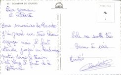 CPA A La Grotte Benie j'ai prie pour vous 