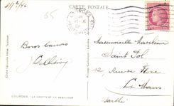 CPA Lourdes La Grotte et la Basilique 